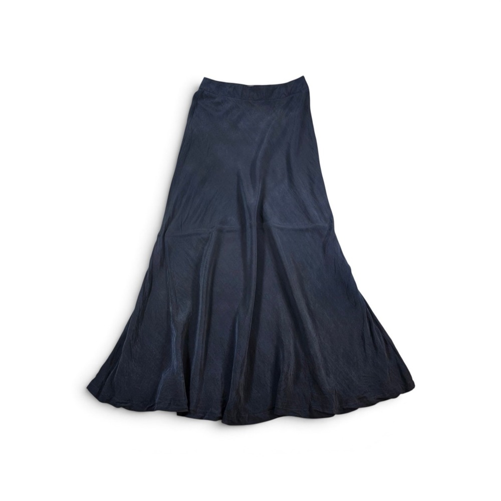 Reiss A-Line Lula Maxi Skirt Navy Blue Size 4 Women Quiet Luxury Elegant